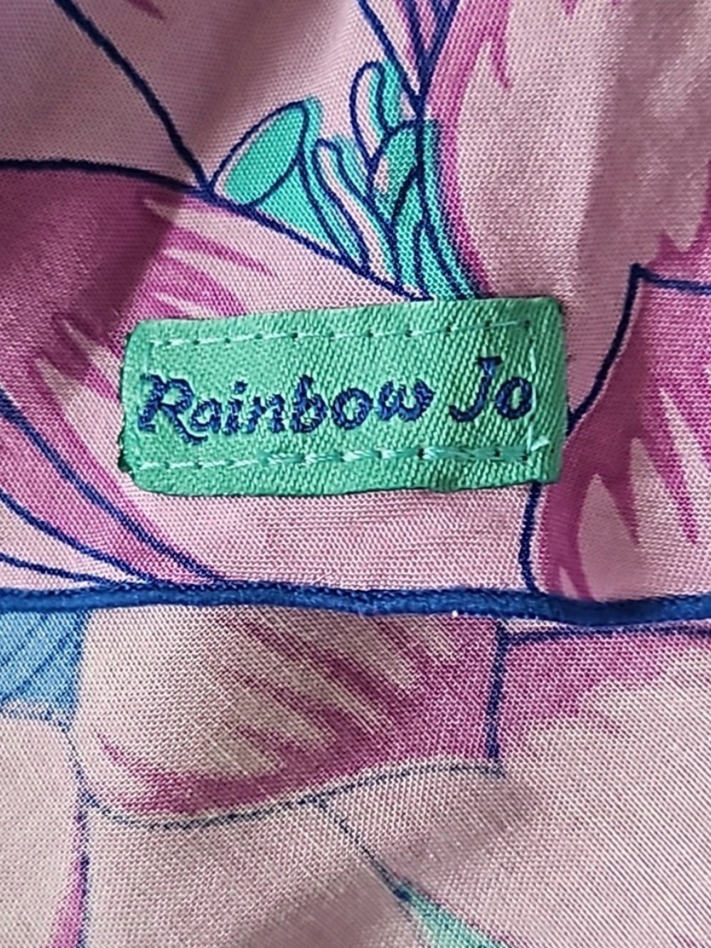 Rainbow Jo blue/aqua/lilac floral sundress-XL - Picture 6 of 7